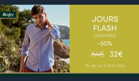 Chemises à moitié prix - Jours Flash