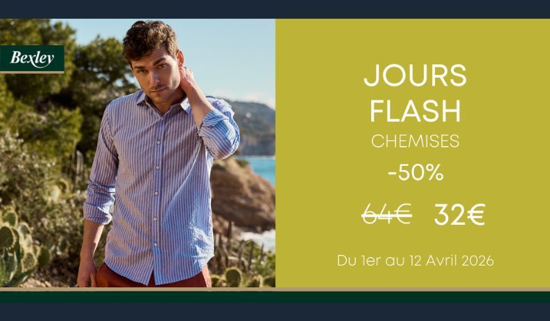 Chemises à moitié prix - Jours Flash