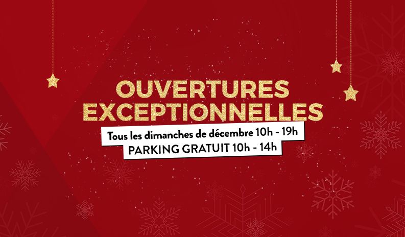 Polygone ouvert chaque dimanche de décembre