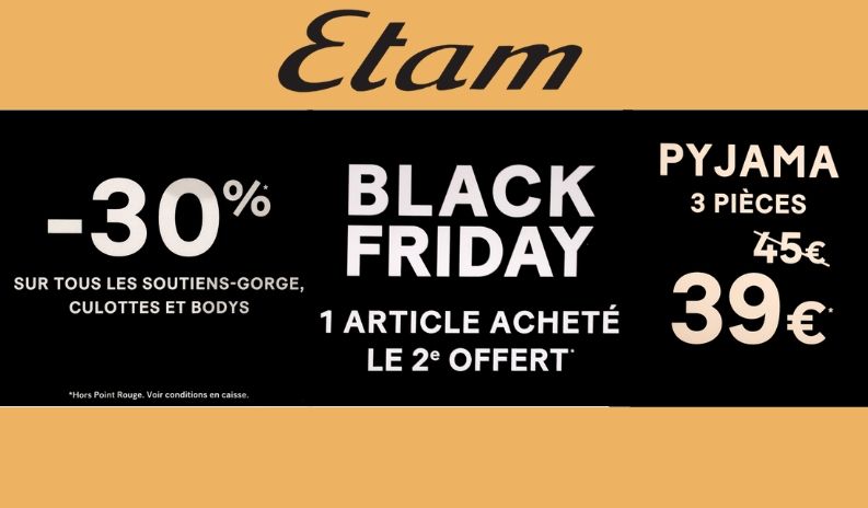 Black Friday chez Etam